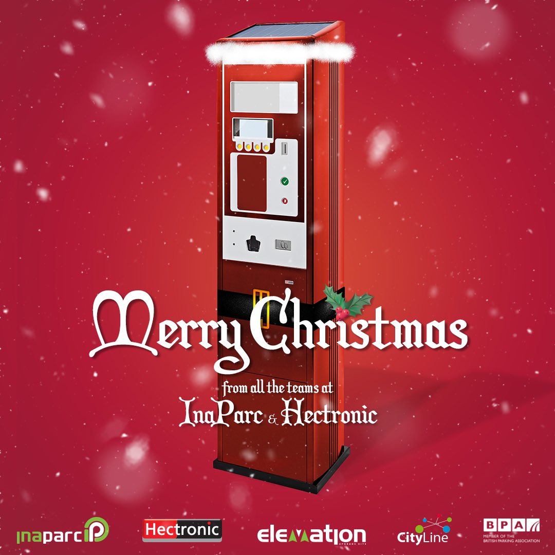 Merry Christmas and a Happy New Year to all our customers, partners and suppliers from all the teams at InaParc Ltd and <a href="/HectronicNews/">Hectronic GmbH</a> 

#inaparc #hectronic #itstimeforsomethingnew #britishparking #parking2019 #parking2020  #10yearsinparking