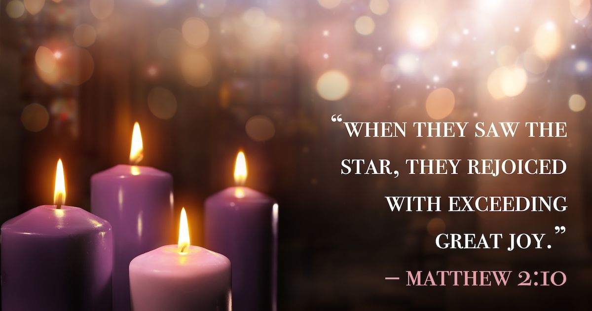 Matthew 2:10  When they saw the star, they were overjoyed.