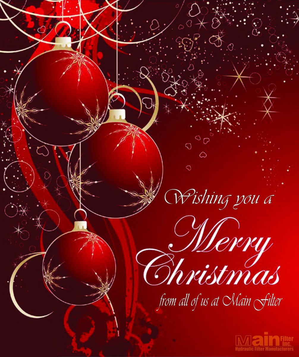MainFilter's tweet image. Merry Christmas and Happy Holidays! 

Main Filter will be closed on Dec. 25th, 26th as well as January 1st, 2020.

Wishing you a safe and happy holiday season!