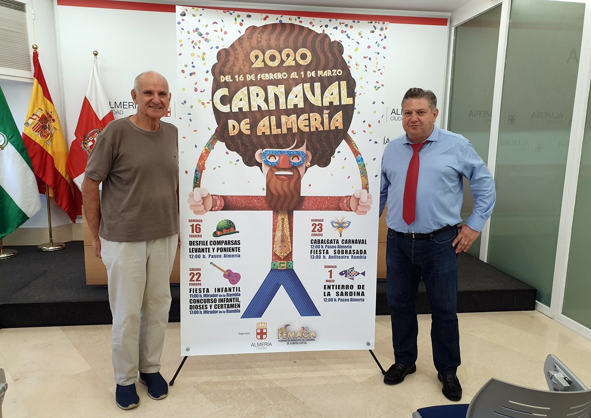 Culturalmeria's tweet photo. 🤡 El concurso de agrupaciones del Carnaval de Almería 2020 ya tiene el calendario de cuartos de final, con 12 formaciones de Almería y otras 12 de otras provincias. https://t.co/F6R1Zz0SQ6 
-
#AlmeriaEScultura https://t.co/DQkLHtvbos