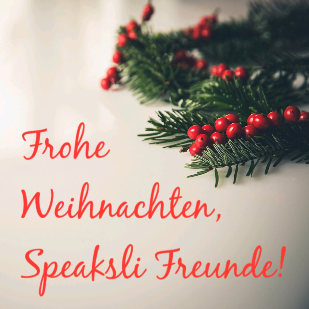 Frohe Weihnachten, Speaksli  Freunde!