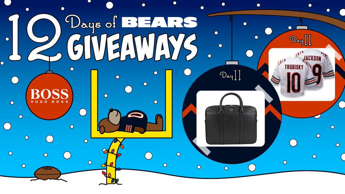 BearsLocal's tweet photo. On the 11th day of #Bears12Days, we're giving away 2 @HUGOBOSS 💼 &amp; ✍️ jerseys. 

RT by 3PM CT to win.
RULES: https://t.co/BGpnEfuVqk https://t.co/Vni6AY5Aj9
