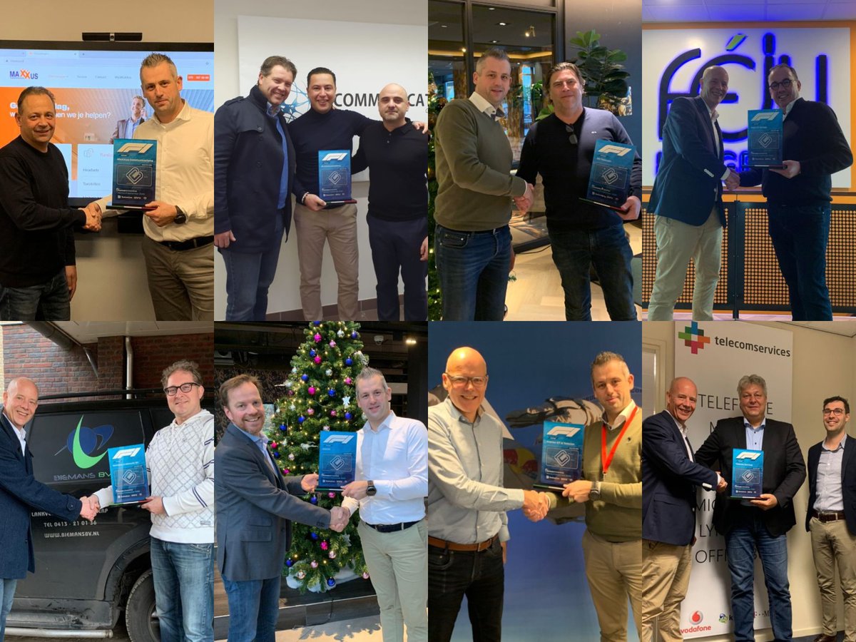 Deze hardwerkende resellers hebben hun plek al verdiend voor de @UnifyCo Formule 1 incentive trip in 2020 naar Monza, Italië! Gefeliciteerd <a href="/ZGTelecom/">ZG Telecom</a>, <a href="/MaXXusBV/">MaXXus</a>, <a href="/fejugroep/">fejugroep</a>, <a href="/GROSC_COM/">GROSC.COM</a>, <a href="/KremerTelematic/">Kremer Telematica</a>, <a href="/BiemansBV/">Biemans BV</a>, <a href="/telcoservices/">Telecom Services</a> en IP-Communications.