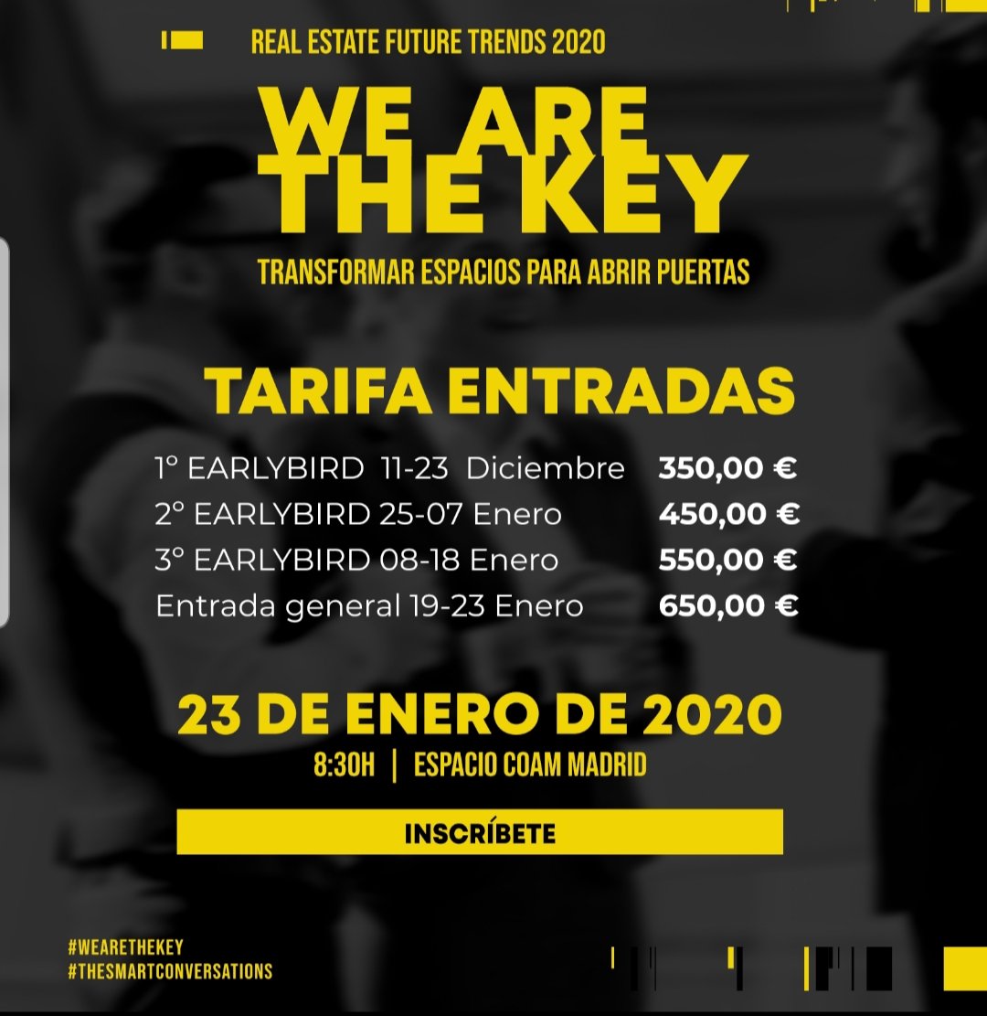 Hoy termina la primera promoción, no te quedes sin tu entrada ¡Corre!
Regístrate aquí: bit.ly/38ZqkTA
#wearethekey #TheSmartConversations