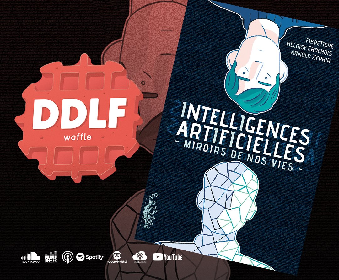 CaptainSoz's tweet photo. Aujourd'hui sur DDLF l'excellent  Intelligences Artificielles Miroirs de nos vies de @FibreTigre  &amp; @cepcam ! Illustré avec talent par Héloïse Chochois ! @DelcourtBD 

Soundcloud : https://t.co/RzS0P1yMdF
Deezer : https://t.co/oIgFO1JkP6
Apple podcast : https://t.co/OhtzhZbBmh https://t.co/rMe1kNG7g3
