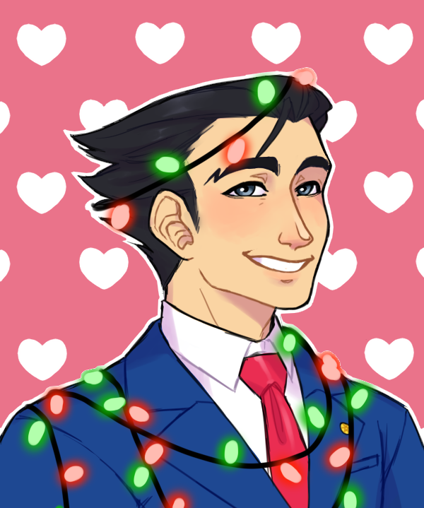 phelacy_'s tweet photo. #AceAttorney christmas icons ❄️❤️🎄 https://t.co/tvcUCoPwWY