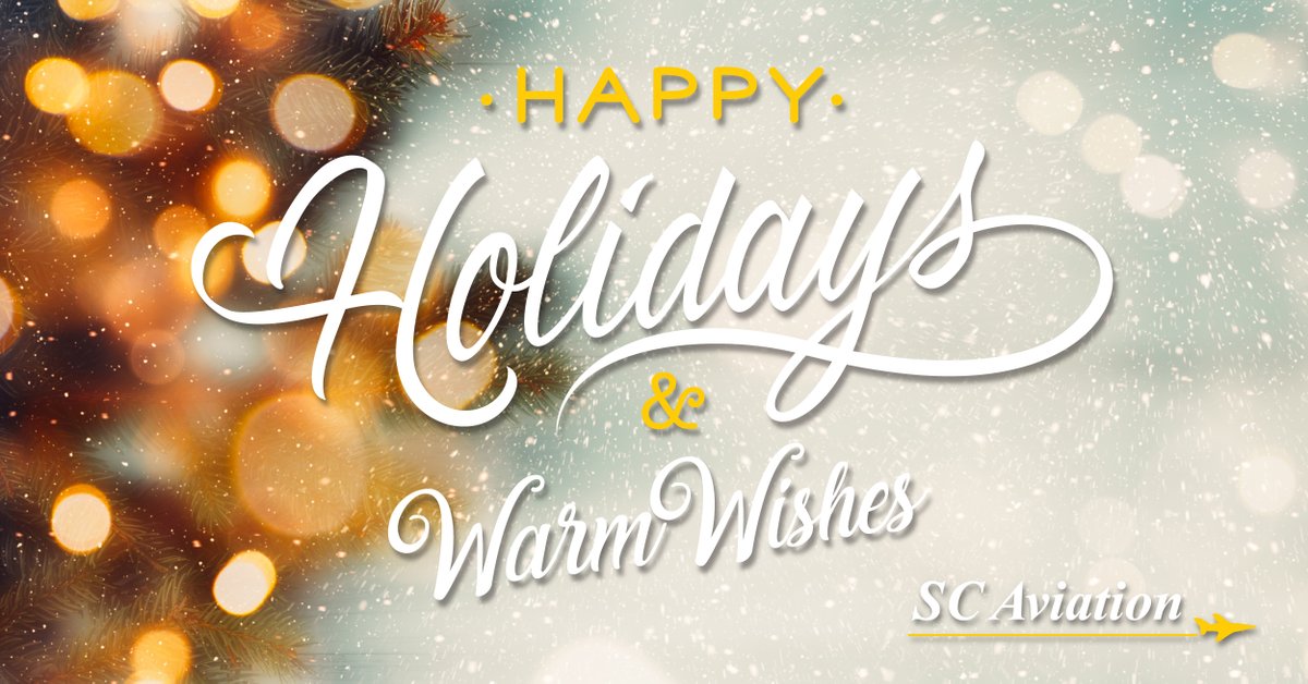 FlySCAviation's tweet image. From our team to you and yours, Merry Christmas and Happy Holidays!