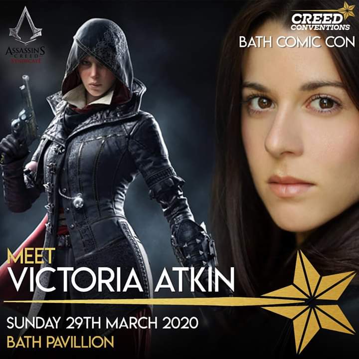 ACUnitedKingdom's tweet photo. First UK comic con of 2020 for @VictoriaAtkin She will be attending @BathCon on the 29th of March! Tickets are already on sale! #AssassinsCreedSyndicate #Bathcomiccon #EvieFrye https://t.co/bz0xv8mNwC
