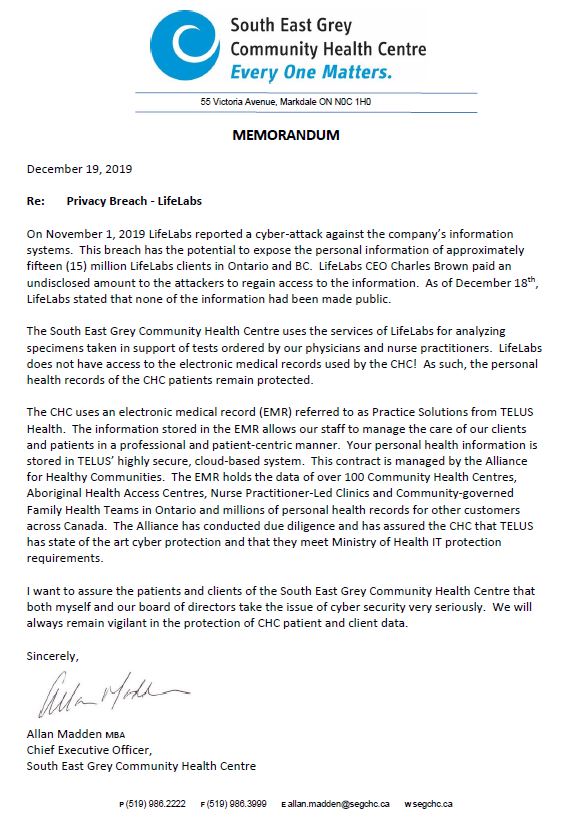 South East Grey CHC tweet media