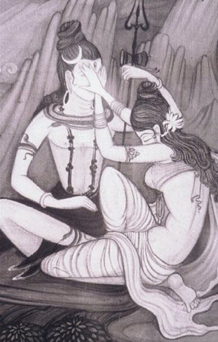 Lord Shiva, one of d most powerful Hindu Gods; also known as Tryambaka for d third eye on his forehead-the eye of wisdom, free from Maya (illusion and duality of life)

Image-maya trying to cover Shiva's two eyes but the third eye sees all truth

#LordShiva #SanatamDharm #hindu
