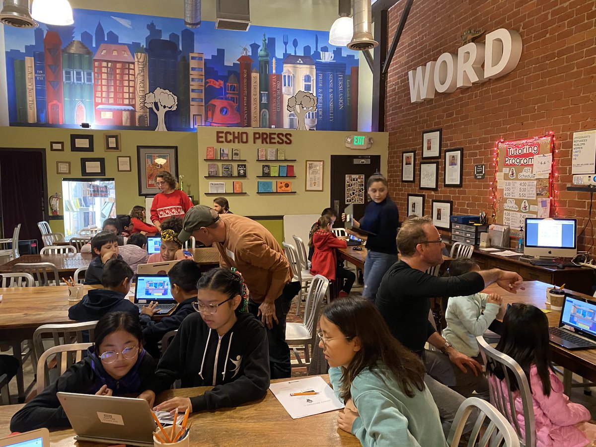 826LA's tweet image. During our #codingworkshops, students learn new ways to think and bring ideas to life. #826LA
Thank you @codesparkapp for helping us make #coding fun and easy to learn. #HourOfCode