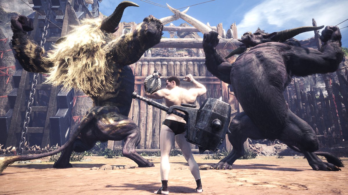 monsterhunter's tweet photo. Fastest way to get absolutely ripped? Hunt 2 Rajang in the Arena. 💪💪💪

#Iceborne Event Quest "Muscle Monkey Madness" https://t.co/xKoT7Ab3SV