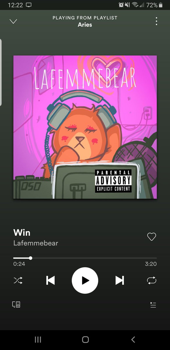 @spacebrujita and I were just so excited to come upon this @lafemmebear track on this month's @chaninicholas Aries playlist (we're late to our playlists this month 😂)