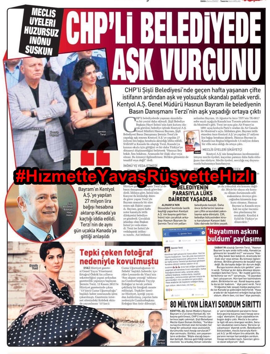 @KbraRt78353736 ‘FETÖ’cü iddiasıyla ilgili de suç duyurusunda bulunacağını söyleyen Sinan Aygün, Mansur Yavaş’ı belediye başkanlığına ikna eden kişinin Ayhan Atalay olduğunu ileri sürdü.
#HizmetteYavaşRüşvetteHızlı