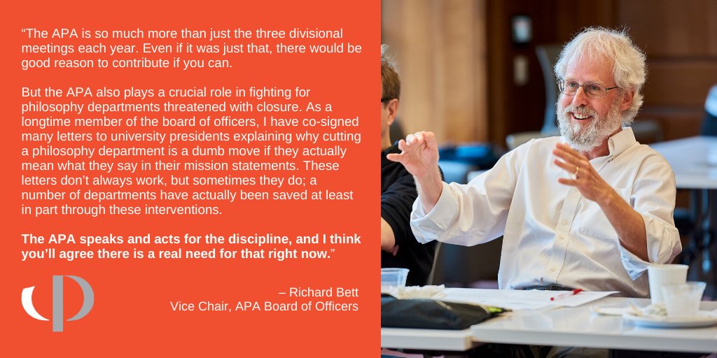The APA speaks and acts for the discipline, and I think you'll agree that there is a real need for that right now.