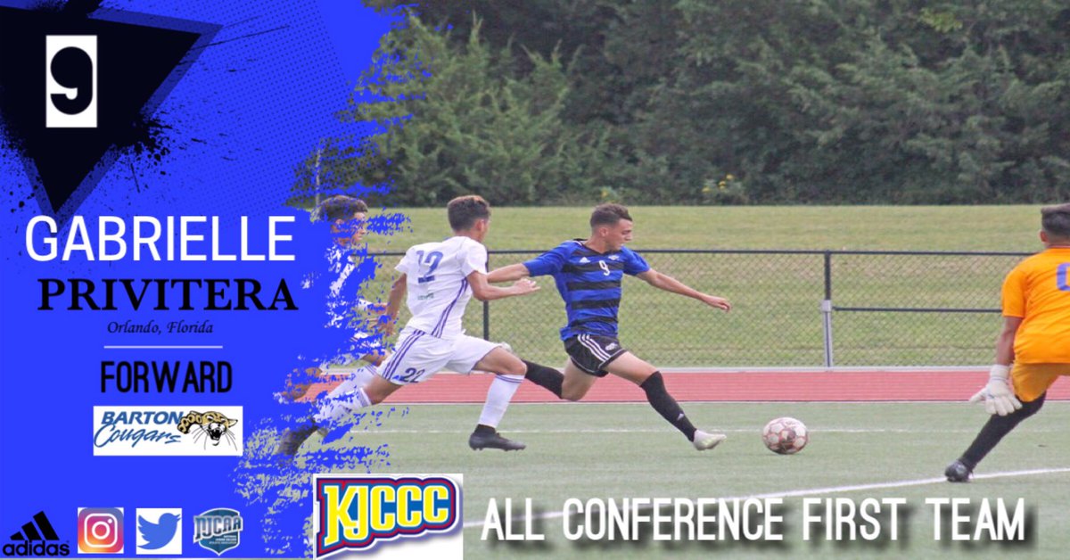 BartonCC_Soccer's tweet photo. 🏅Congratulations to these Barton Cougars for earning 2019 All-Conference First Team honors. #BartonMSoccer 
•
(Freshman Gabrielle Privitera, Freshman Ricardo Sepulveda) https://t.co/G4tmQtd4PM