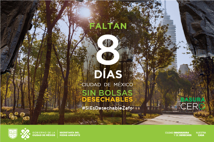 ⏳ Faltan 8 días para que en la Ciudad de México ya no se usen bolsas de plástico desechables 👋🏽