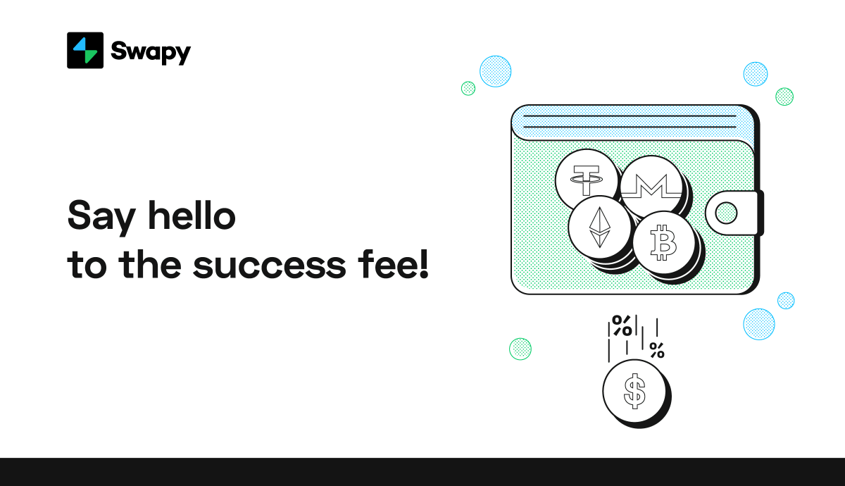 swapy_app's tweet photo. Hello #crypto peeps! 🖖 #Swapy has activated its 💙success fee 💚
❗️Commission applied only to % you save❗️
#swapcrypto #swapy_success_fee https://t.co/C3WJOGY3fT