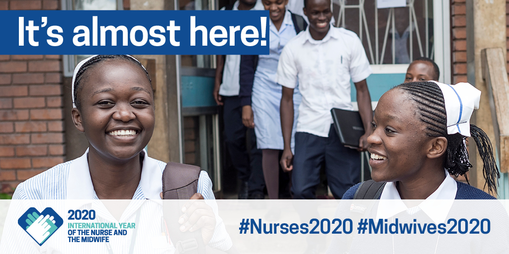 NursingNow2020's tweet photo. The launch of the International Year of the #Nurse &amp; the #Midwife is just around the corner! Join us on 1st Jan in thanking #nurses &amp; #midwives everywhere for the wonderful work they do! #Nurses2020 #Midwives2020 https://t.co/p0cBS3ckUa
