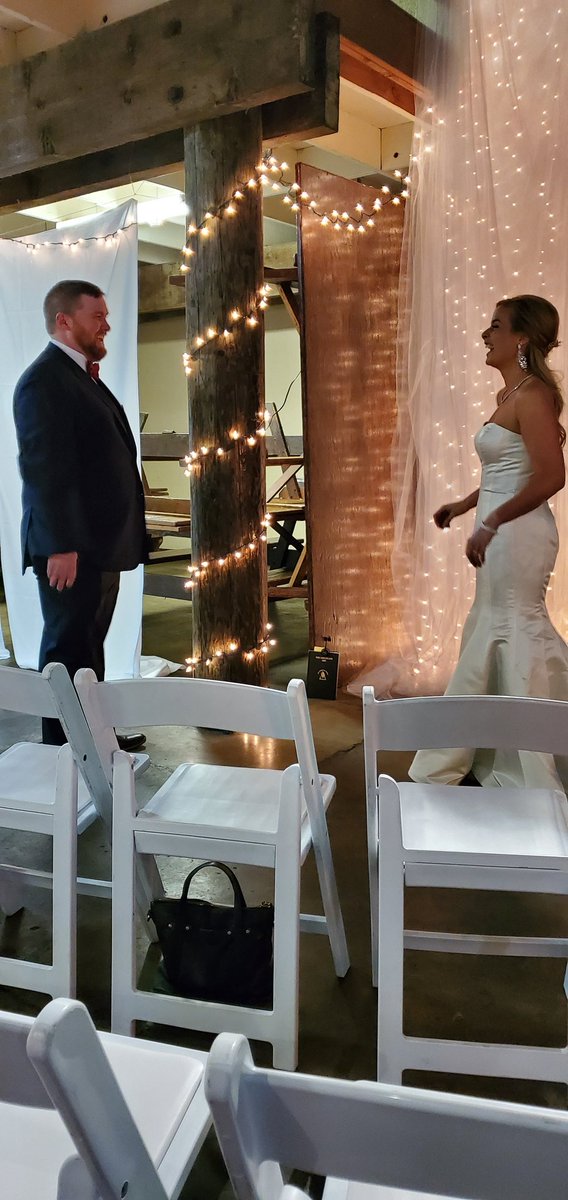 TheBillPost's tweet photo. My son and his beautiful bride got married Saturday. This was his "first look" at her. #IHaveaDaughter #married https://t.co/gIdFuaLUDJ