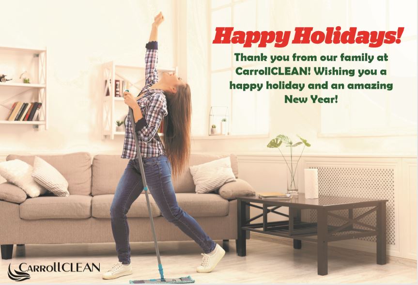 CarrollClean's tweet photo. Happy Holidays from CarrollCLEAN!  Please note the following holiday schedule:  closed December 24-25 and January 1-3.  Happy New Year and thank you for your business! https://t.co/JreiJbEmUk