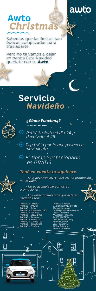 jotaleonetti's tweet image. Si no confiás en el #TransportePúblico para #NocheBuena y #Navidad, el sistema de #CarSharing @Awtoar lanzó una promo en la que no te cobra el tiempo en que el auto alquilado esté estacionado. 
#SiTomasteNoManejes 🍾🚫🚘