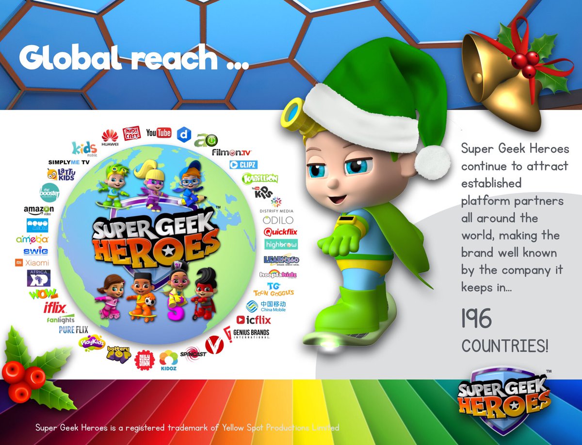 supergeekheroes's tweet photo. Thanks to our global partners for fabulous support you have given our #earlyyears brand throughout 2019. Here’s to a successful year @supergeekheroes in 2020! Merry Christmas to everyone &amp; wishing all our Twitter followers a prosperous New Year!  #edutainment #animation https://t.co/aC4qp6Xa0L