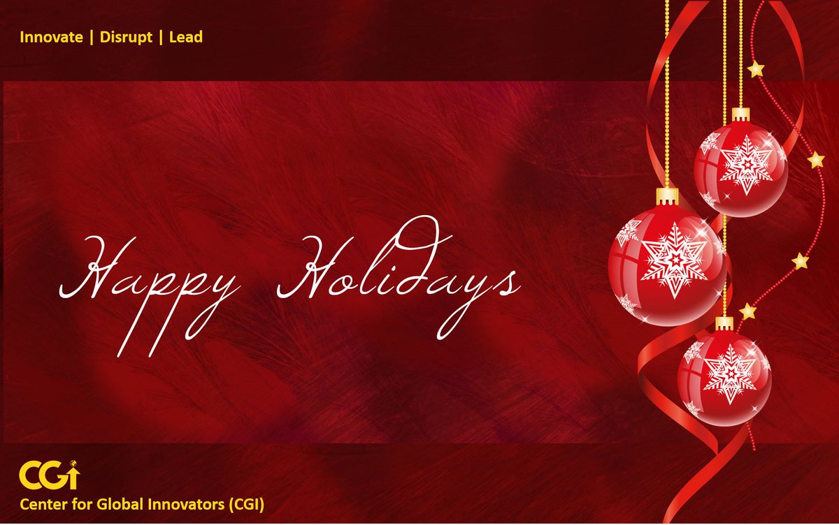 Season's Greetings from #CGIfamily to your family, and very best wishes for the New Year 2020.

May the Holiday Season bring only happiness and joy to you and your loved ones.

#SeasonsGreetings #HappyNewYear2020 #NewYear 

Center for Global Innovators (CGI) <a href="/ConsultCGI/">Center for Global Innovators (CGI)</a>