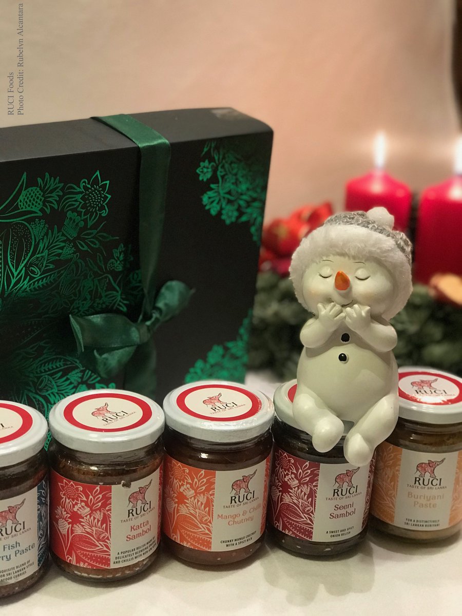 rucifoods's tweet photo. This year will be special with an addition of some spicy #sambols at Christmas dinner.  The Seeni and Katta sambols are the most iconic of our sambols, get them solo or as part of our gift set. #ruci #sambols #srilankanchristmas 
Find them here: https://t.co/vAs4JKBSH5 https://t.co/mG4mNJYDCl