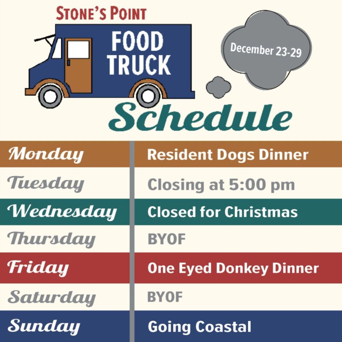 CommunityTap's tweet photo. Happy holidays from the Tap! - https://t.co/lVnkRDGbED Holiday Hours, this week's food truck schedule + a Blood Drive this Thursday. #atthetap #communitytap https://t.co/OKHKHrkZ0M