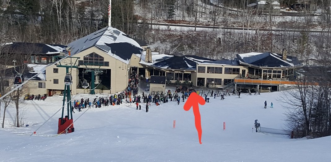 NancyHef's tweet photo. @loonmtn I love Loon!  why most people hate it: Holiday week,triple not running,gondola line out to  arrow by 9:45! https://t.co/Xr08N9iR3c
