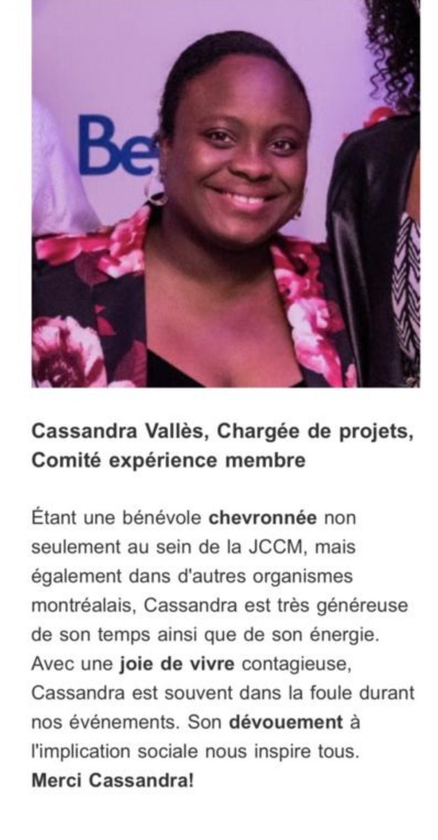 mcfvalles's tweet photo. On ne le fait pas nécessairement pour ça mais... Une petite tape dans le dos, ça fait toujours plaisir😍😍 Un grand merci à la  @jccm_mtl❤ On se revoit l'année prochaine. 

#JCCM #Implication #Inscrivezvous #Thankmelater😉 https://t.co/KbrH00YVW4
