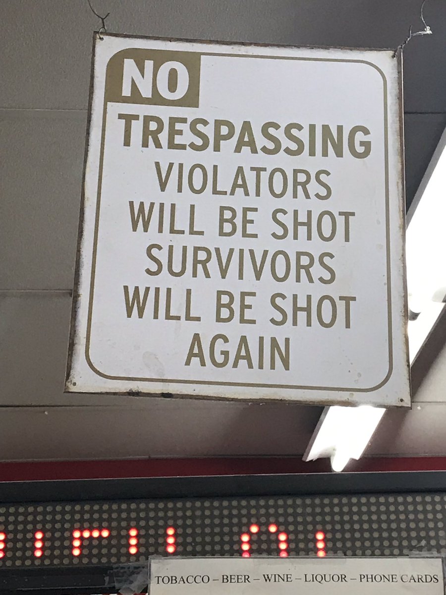 amyhollyfield's tweet photo. This sign says it all.  A clerk at Kam’s market in Bay Point shot and killed an intruder who pistol whipped him and was grabbing money from the register. The clerk was taken to the hospital to get stitches - he is ok. https://t.co/MDwe2lt260