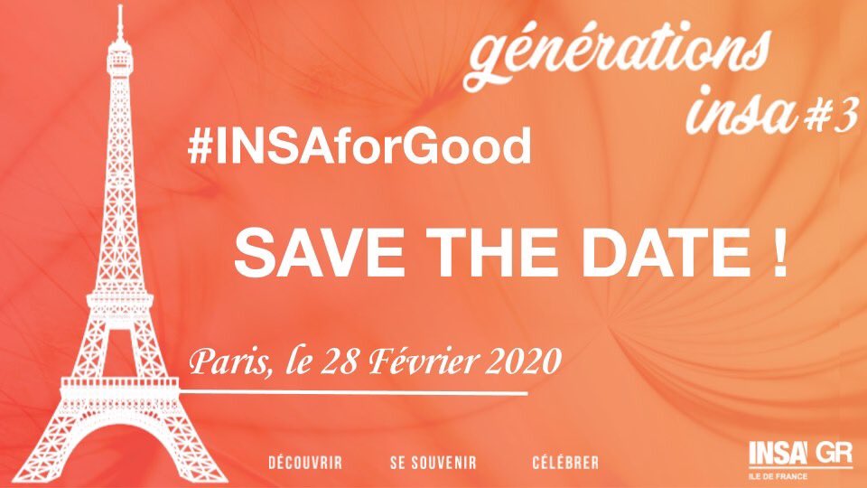 INSA_GRIDF's tweet photo. [📌SAVE THE DATE📌] 28 FÉVRIER 2020 - GÉNÉRATIONS INSA @ Paris 👨‍🎓👩‍🎓revient pour sa 3ème édition ! Une nouvelle édition qui mettra en lumière la place de l’ingénieur.e au service d’une société plus durable et inclusive. #INSAforGood 🌍💡
|
Belles fêtes de fin d'année à tous ! 🍫🍾 https://t.co/diKg2Fu7MQ