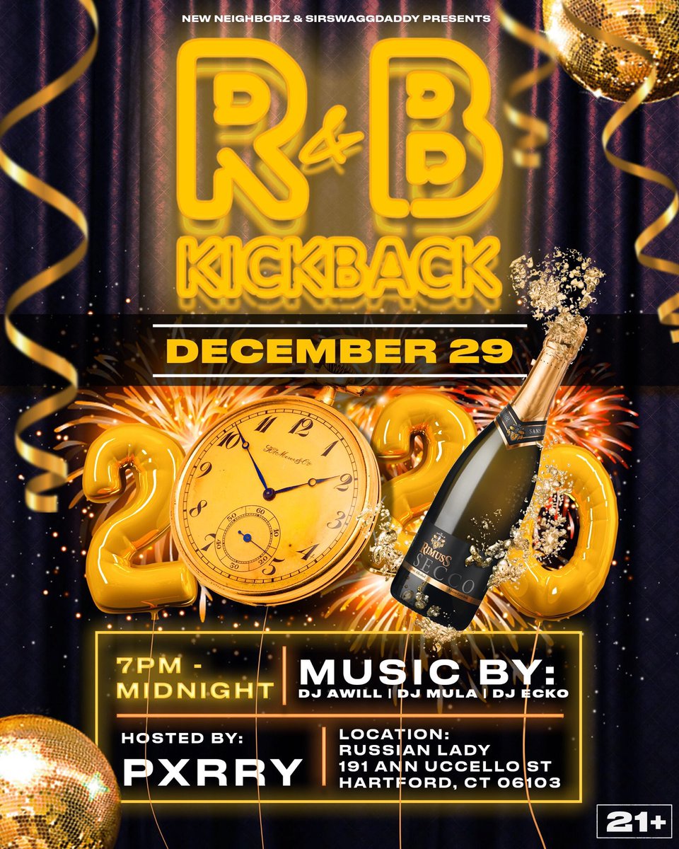 ByTiaLong's tweet photo. The last kickback of the year. The biggest finale 😩🍾 toasting to a new start in 2020.
Andddddd the tickets are only $10 right now 🤗
Tell a friend! See you Sunday #RNBKICKBACK
https://t.co/zFBlUtINgh https://t.co/sUyR0BaIV9