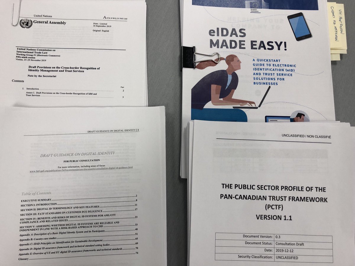 trbouma's tweet photo. Currently cross-referencing #digitalidentity frameworks and guidance:
1. #UNCITRAL Cross-Border Recognition
2. #FATF Draft Guidance
3. #eIDAS Regulations
4. #PCTF Public Sector Profile https://t.co/PRUdvoinzv