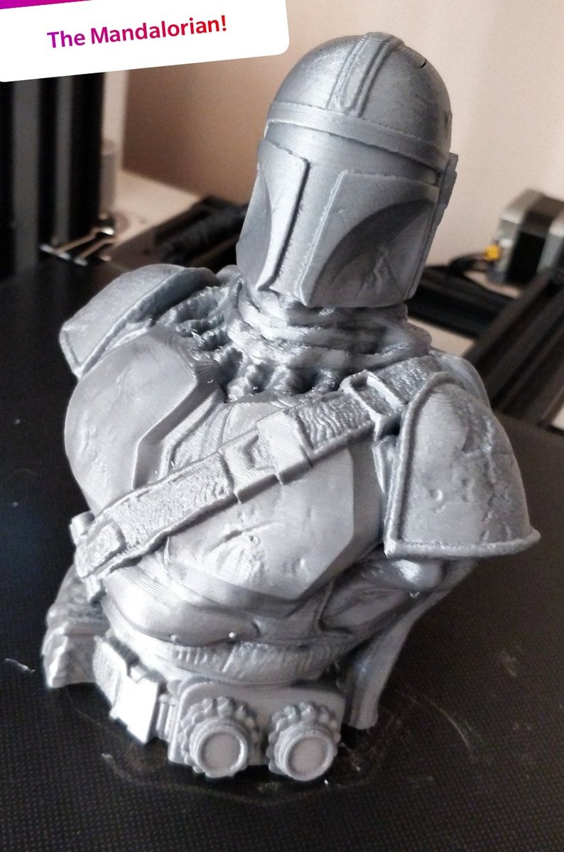 The Mandalorian by Rober Rollin on <a href="/MyMiniFactory/">MyMiniFactory</a> printed on my new <a href="/Sovol3d/">Sovol</a> SV01 #3dprinter with Surreal Silver PLA 

#TheMandalorian #BabyYoda #StarWars #StarWarsRiseofSkywalker #Disney #DisneyPlus #3dprinting #3d