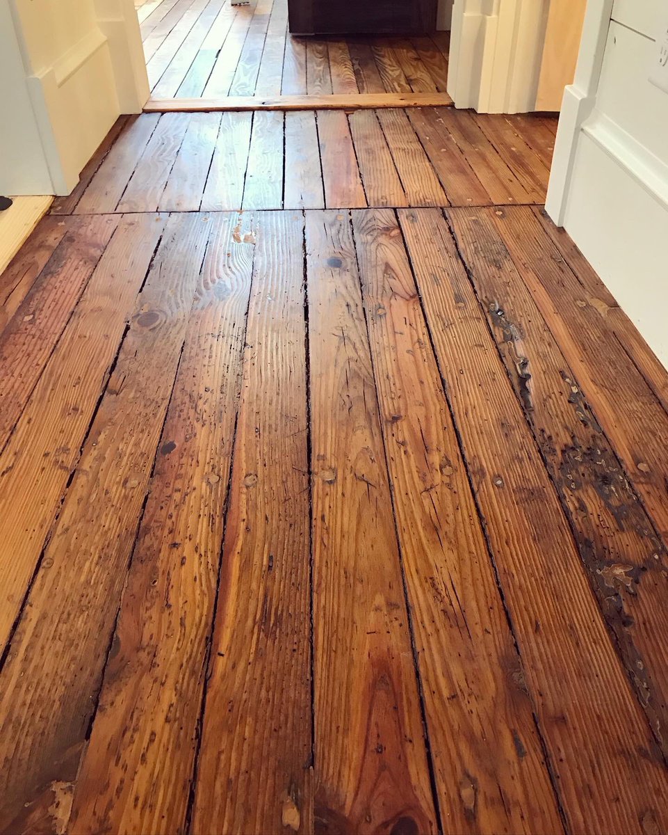 CCCOBX's tweet photo. #GrayGhost Cottage. Check out all that character in the wood floors where the horses used to walk, back when this was the barn for the life saving station. What a beautiful home with such a significant history. #obxbuilder #refinishedfloors #remodel #exposedjoists #thinbrick https://t.co/gyzUCwuQMt