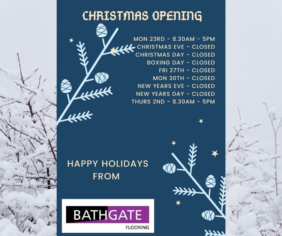 BGflooring's tweet photo. Thats it for 2019 here at Bathgate Flooring. its been a fabulous year, but now we will enjoy a well earned break and be back with you bright and early on 2nd January.
Merry Christmas Everyone!
#ChristmasOpeningHours #Bathgateflooring https://t.co/r2RdXJJmxv