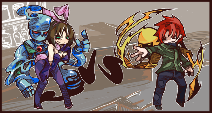 格ゲー風イラストのtwitterイラスト検索結果