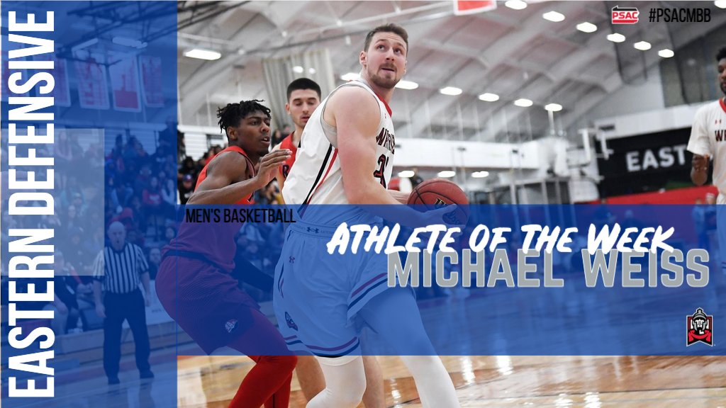 PSAC Sports (@psacsports) on Twitter photo Michael Weiss claims the #PSACmbb East Defensive Athlete of the Week! Weiss pulled down a combined 19 rebounds in the pair of games for <a href="/ESUWarriors/">ESU Warriors</a> and added a pair of steals and six assists. Michael Weiss claims the #PSACmbb East Defensive Athlete of the Week! Weiss pulled down a combined 19 rebounds in the pair of games for <a href="/ESUWarriors/">ESU Warriors</a> and added a pair of steals and six assists.