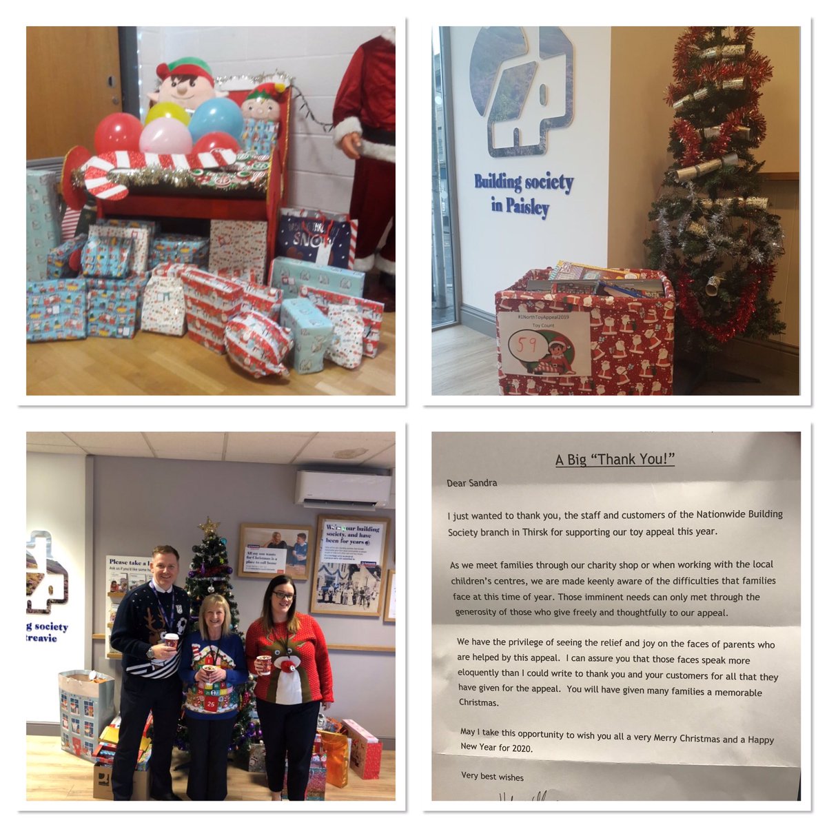 bofagaz's tweet photo. In our annual #1NorthToyAppeal2019 my colleagues &amp; members in Nth Ireland, Scotland and the North of England have donated an amazing 9️⃣4️⃣0️⃣6️⃣ toys to their chosen local charities and families. Another great example of building society, nationwide. 
Merry Christmas everyone 🎅🤶🎄 https://t.co/beBsJUnbwk