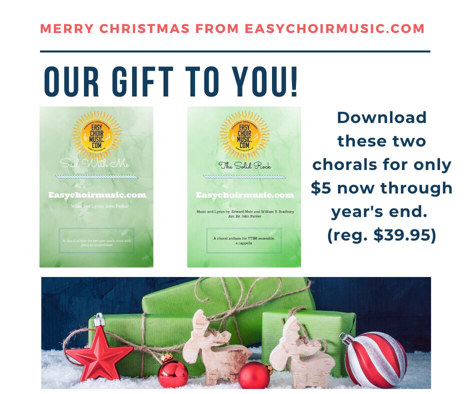 Never downloaded music for your choir?  Now’s your chance to try it for only $5 <a href="/Easychoirmusic/">Easychoirmusic</a>