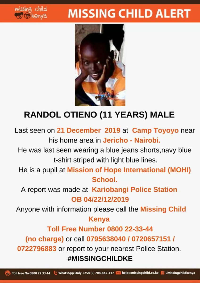 This is my nephew... kindly circulate to help us find him.
Thanks