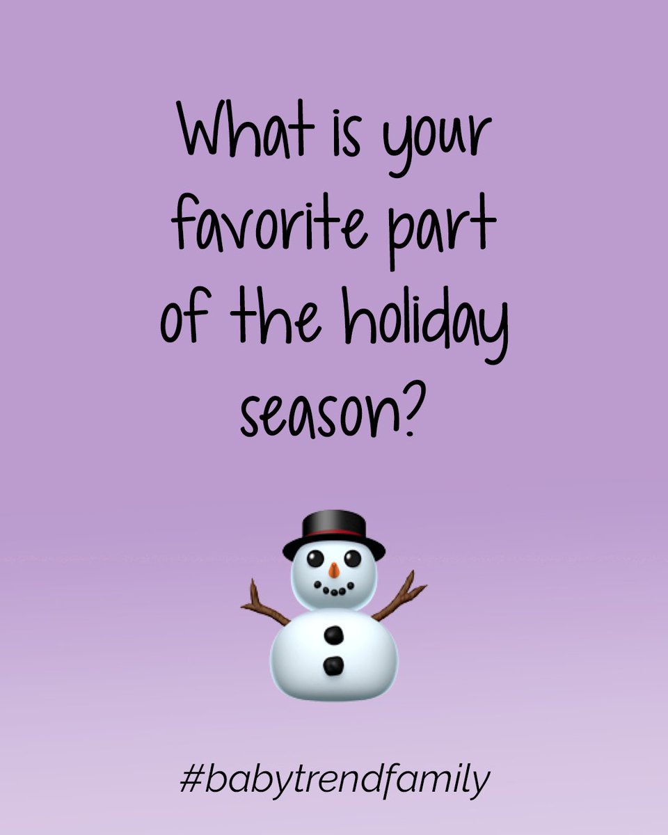 Use an emoji to share your favorite part of the holiday season below.👇 Happy Holidays from Baby Trend! #BabyTrend #happyholidays bit.ly/2OveuqK