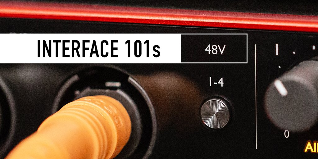 WeAreFocusrite's tweet image. When you press the 48V button on your interface, DC power is sent down the XLR cable to the connected microphone, providing power to the mic's inner circuitry. #Interface101 #WeAreFocusrite