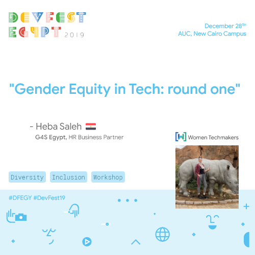 We still have more to talk about
Join Heba Saleh @reka9, HRBP Support Functions @ G4S Egypt in her workshop to discuss how Gender Equity and Diversity&amp;Inclusion can bring us a better future
🎯Registration:bit.ly/2P0haNG
#DFEGY
#DevFest19
#EgyptDevFest