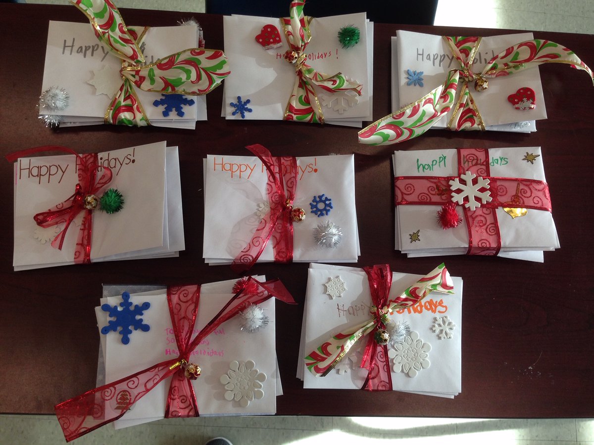 TCDSB's tweet photo. Wonderful job from some of our St. Basil-The-Great students who made Christmas cards for Canadian troops abroad!  @SBC_Principal https://t.co/v5wmbFKKG6