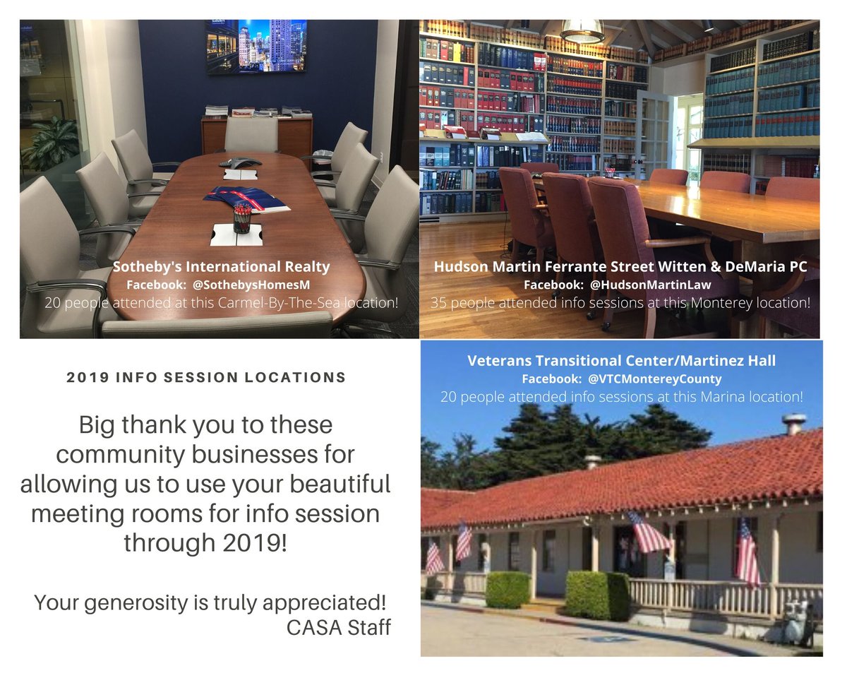 To have these consistent, accessible locations throughout the year has been huge for us- thank you Hudson Martin Ferrante Street Law in Monterey, Sotheby's Intl Realty in Carmel-by-the-Sea, and the Veteran's Transitional Center in Marina!

#volunteer #advocate #beacasa #casa