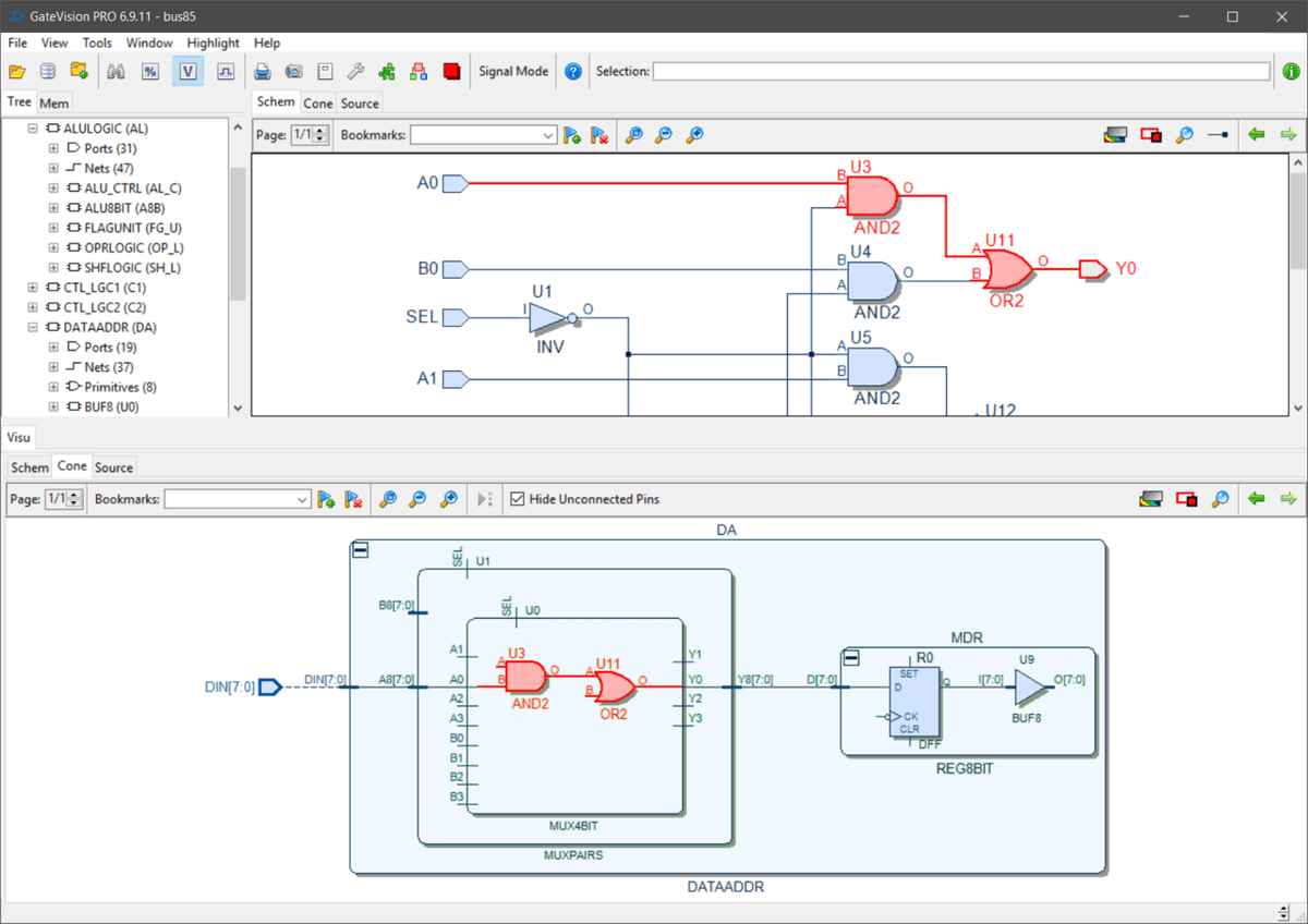 edadirect's tweet photo. Ultra-Fast #NetlistViewer GateVision PRO is a gate-level debugger/viewer that can analyze the largest Verilog, EDIF & LEF/DEF netlists. Incremental schematics are generated in seconds, with an intuitive GUI. See the datasheet https://t.co/gDPDz87ib7 & ask for eval https://t.co/OPI18SnkDB